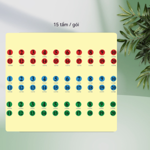 Nhãn Dán Số Màu