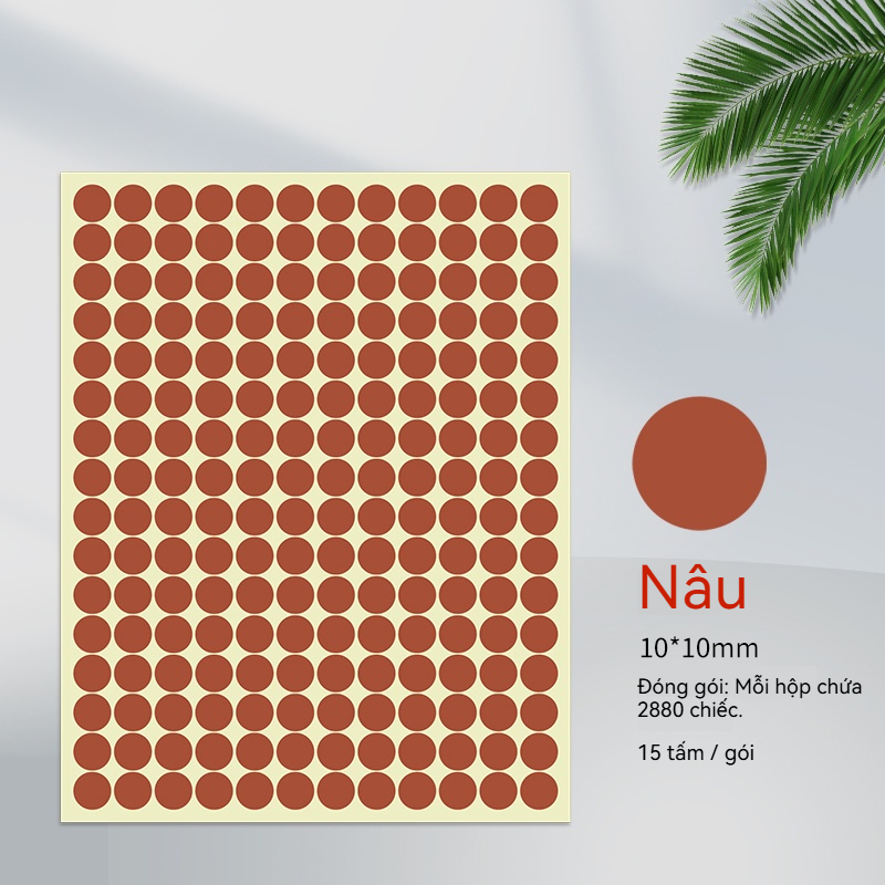 Nhãn Dán Màu 10mm - Ảnh 17