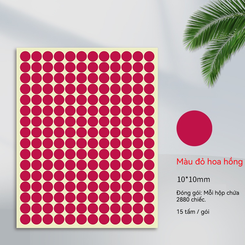 Nhãn Dán Màu 10mm - Ảnh 13