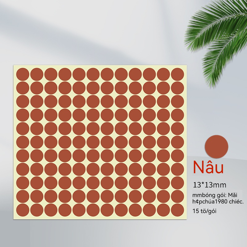 Nhãn Dán Màu 13mm - Ảnh 18