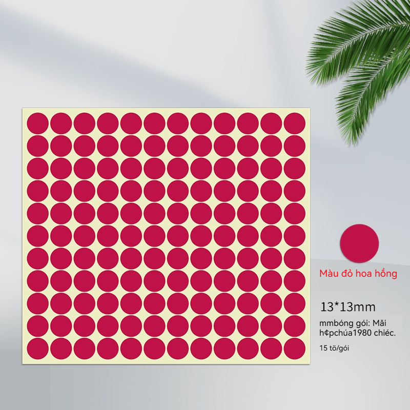 Nhãn Dán Màu 13mm - Ảnh 13