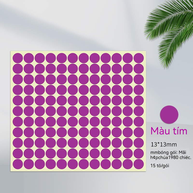 Nhãn Dán Màu 13mm - Ảnh 17