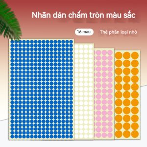 Nhãn Dán Màu 8mm