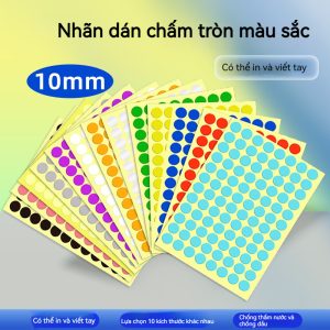 Nhãn Dán Màu 10mm